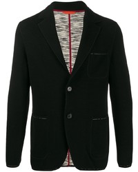 Мужской черный шерстяной пиджак от Missoni