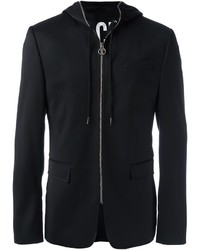 Мужской черный шерстяной пиджак от Moschino