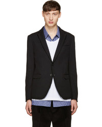 Мужской черный шерстяной пиджак от MSGM