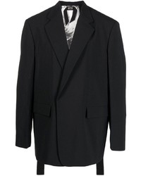 Мужской черный шерстяной пиджак от N°21