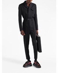 Мужской черный шерстяной пиджак от Prada