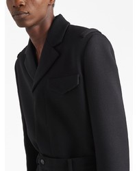 Мужской черный шерстяной пиджак от Prada