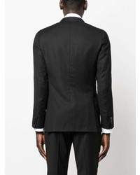 Мужской черный шерстяной пиджак от Brioni