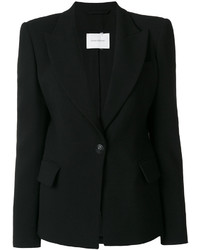 Женский черный шерстяной пиджак от PIERRE BALMAIN
