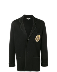 Мужской черный шерстяной пиджак от Roberto Cavalli