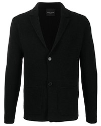 Мужской черный шерстяной пиджак от Roberto Collina