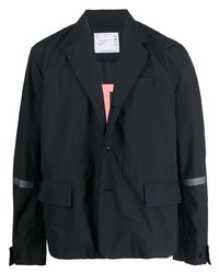 Мужской черный шерстяной пиджак от Sacai