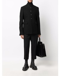 Мужской черный шерстяной пиджак от SAPIO