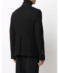 Мужской черный шерстяной пиджак от SAPIO