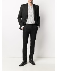 Мужской черный шерстяной пиджак от Balmain