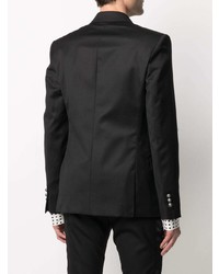 Мужской черный шерстяной пиджак от Balmain