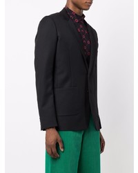 Мужской черный шерстяной пиджак от Raf Simons