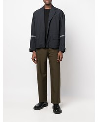 Мужской черный шерстяной пиджак от Sacai