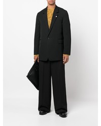 Мужской черный шерстяной пиджак от Jil Sander