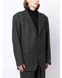 Мужской черный шерстяной пиджак от Raf Simons