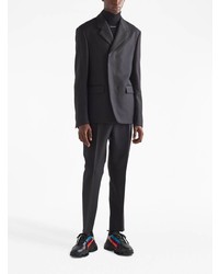 Мужской черный шерстяной пиджак от Prada