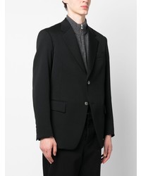 Мужской черный шерстяной пиджак от Lanvin
