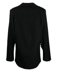 Мужской черный шерстяной пиджак от Doublet