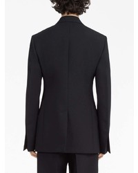 Мужской черный шерстяной пиджак от Ferragamo