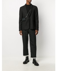 Мужской черный шерстяной пиджак от Stephan Schneider