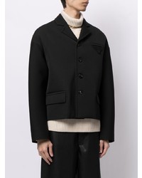 Мужской черный шерстяной пиджак от Bottega Veneta