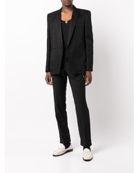 Мужской черный шерстяной пиджак от Saint Laurent