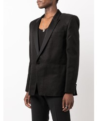 Мужской черный шерстяной пиджак от Saint Laurent