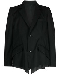 Мужской черный шерстяной пиджак от Sulvam