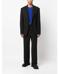 Мужской черный шерстяной пиджак от MSGM