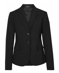 Женский черный шерстяной пиджак от Theory