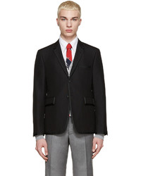 Мужской черный шерстяной пиджак от Thom Browne