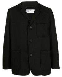 Мужской черный шерстяной пиджак от Universal Works