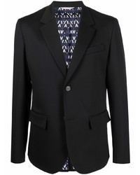 Мужской черный шерстяной пиджак от Valentino