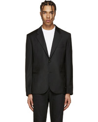 Мужской черный шерстяной пиджак от Versace