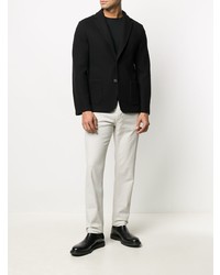 Мужской черный шерстяной пиджак от Tonello