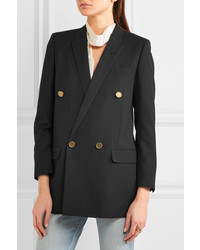 Женский черный шерстяной пиджак от Saint Laurent