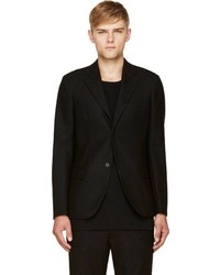 Мужской черный шерстяной пиджак от Yang Li