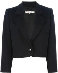 Женский черный шерстяной пиджак от Yves Saint Laurent