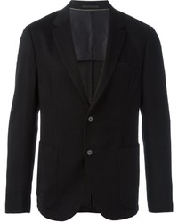 Мужской черный шерстяной пиджак от Z Zegna