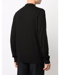 Мужской черный шерстяной свитер с воротником поло от A-Cold-Wall*
