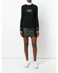 Женский черный шерстяной свитер с принтом от Bella Freud