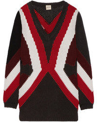 Женский черный шерстяной свитер с принтом от Tod's