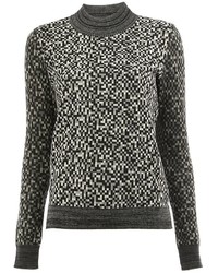 Женский черный шерстяной свитер от Anrealage