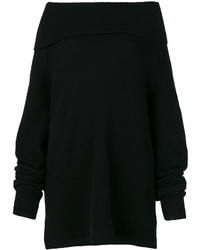 Женский черный шерстяной свитер от Barena
