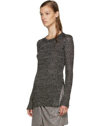 Женский черный шерстяной свитер от Isabel Marant