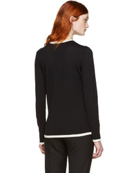Женский черный шерстяной свитер от Lanvin