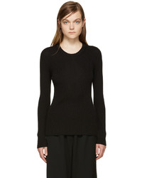Женский черный шерстяной свитер от Calvin Klein Collection