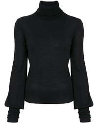 Женский черный шерстяной свитер от Chloé