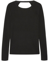 Женский черный шерстяной свитер от Diane von Furstenberg