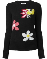 Женский черный шерстяной свитер от Dondup